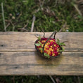Load image into Gallery viewer, Gosia Suchodolska IGMA Artisan Miniature Red & Golden Wild Berry Basket Exclusive
