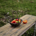 Load image into Gallery viewer, Gosia Suchodolska Miniature Heirloom Tomato Basket with Extra Tomato 1:12 Scale
