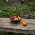 Load image into Gallery viewer, Gosia Suchodolska Miniature Heirloom Tomato Basket with Extra Tomato 1:12 Scale
