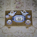 Load image into Gallery viewer, Janice Crawley French Quimper Tea & Coffee Service Dollhouse Miniature Set
