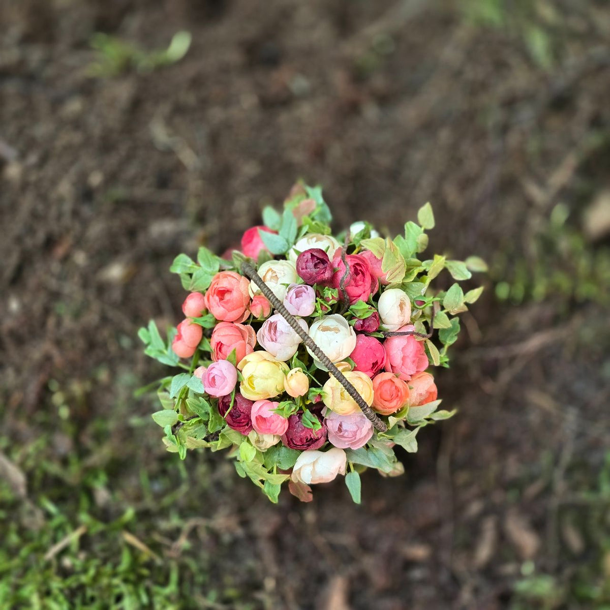 Gosia Suchodolska IGMA Artisan Hand-Sculpted Garden Flower Basket Exclusive