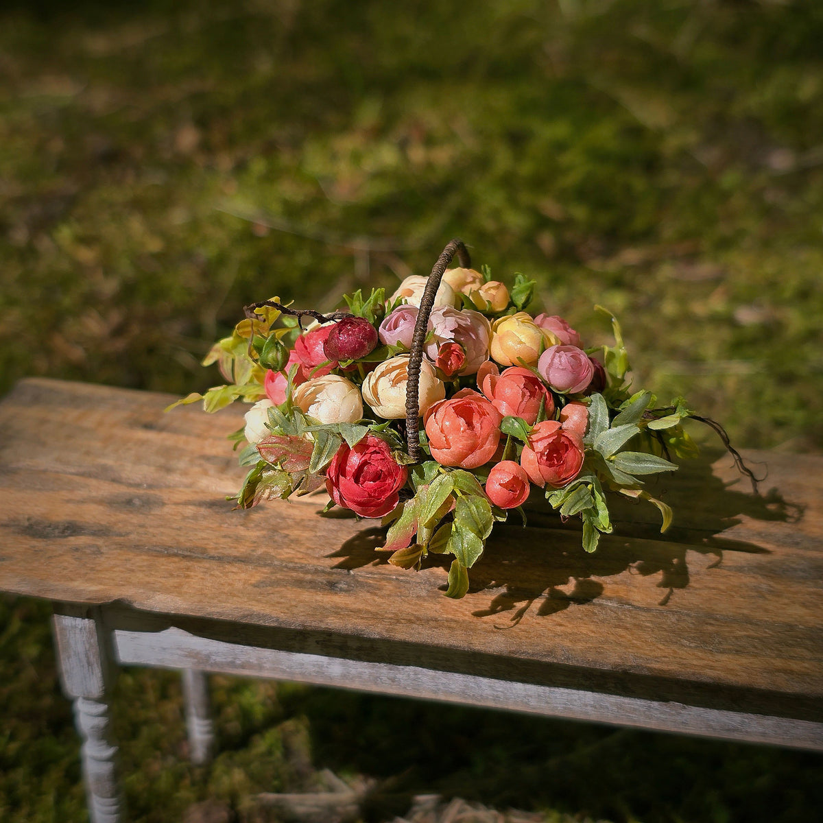 Gosia Suchodolska IGMA Artisan Hand-Sculpted Garden Flower Basket Exclusive