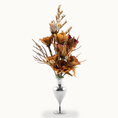 Load image into Gallery viewer, Jane Kilkenny Silver Vase Filled with Dried REAL Tiny Roses Floral Arrangement
