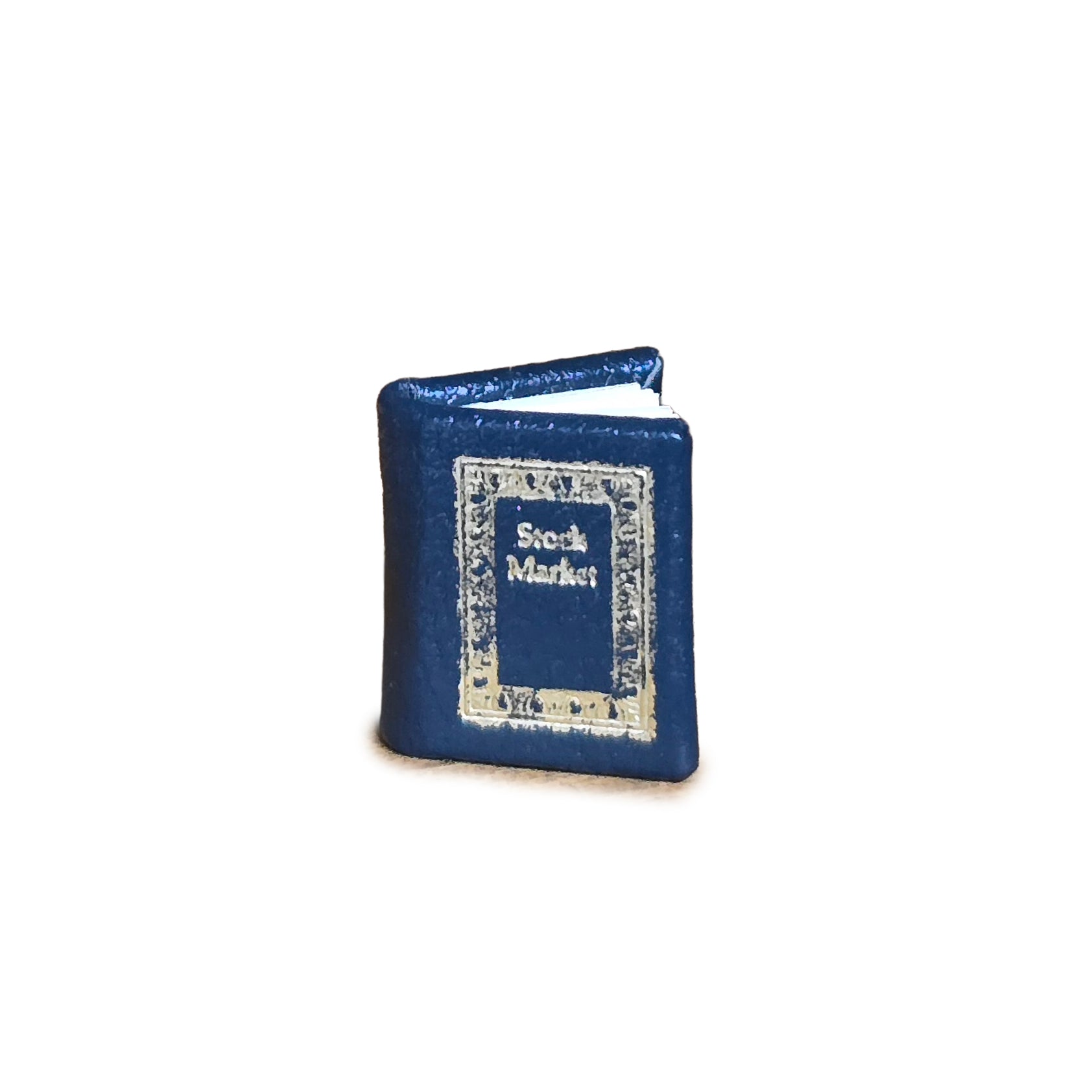 miniature book, stock market, isolated