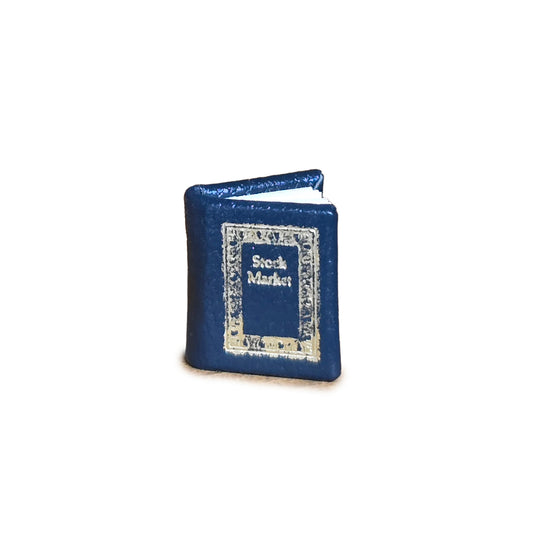 miniature book, stock market, isolated
