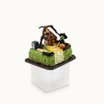 Load image into Gallery viewer, Halloween Cake OOAK Miniature with Haunted House, Tombstone, Pumpkin & Witch Fall Decor
