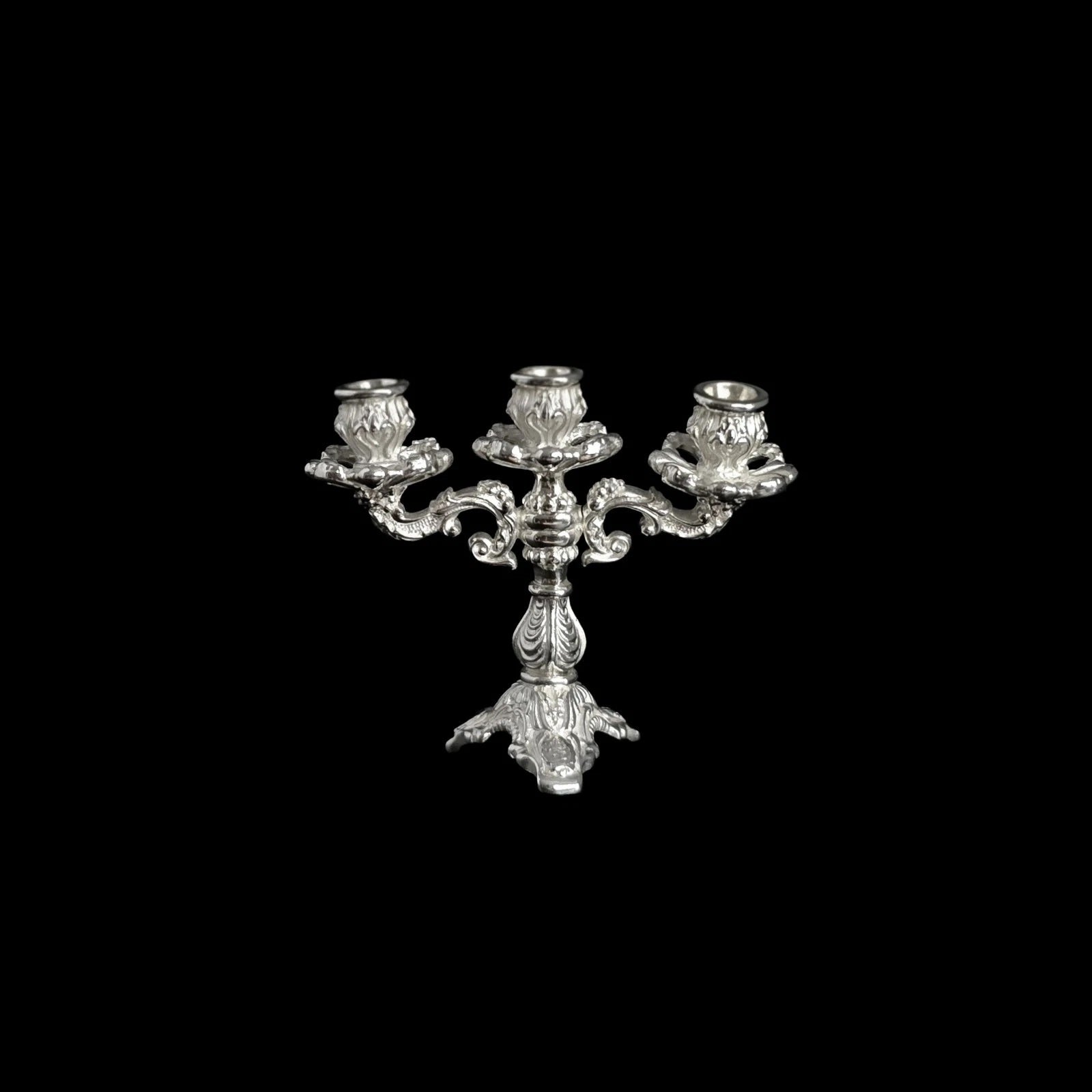 Dimitri Shevchenko Sterling Silver Baroque Candelabra Dollhouse Miniature