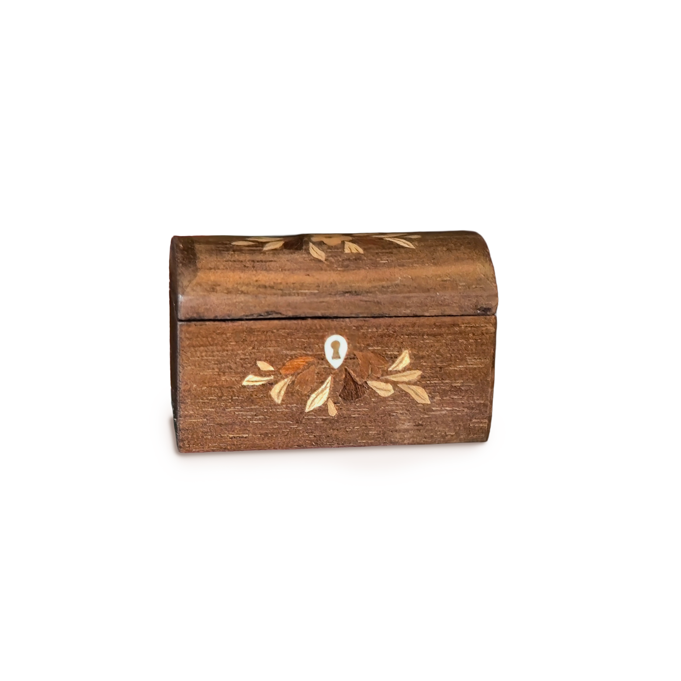 John Davenport Miniature Inlay Wood Lidded Letter Box RARE 1993