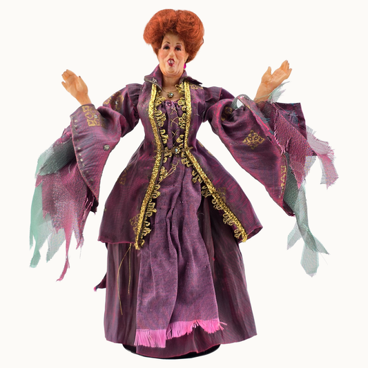 Vintage Miniature Character Doll OOAK Winifred Sanderson Doll Silk Gown Sculpted Clay