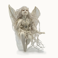 Load image into Gallery viewer, Clay Fantasy Good Fairy Doll Whimsical OOAK Handcrafted Miniature with Translucent Wings
