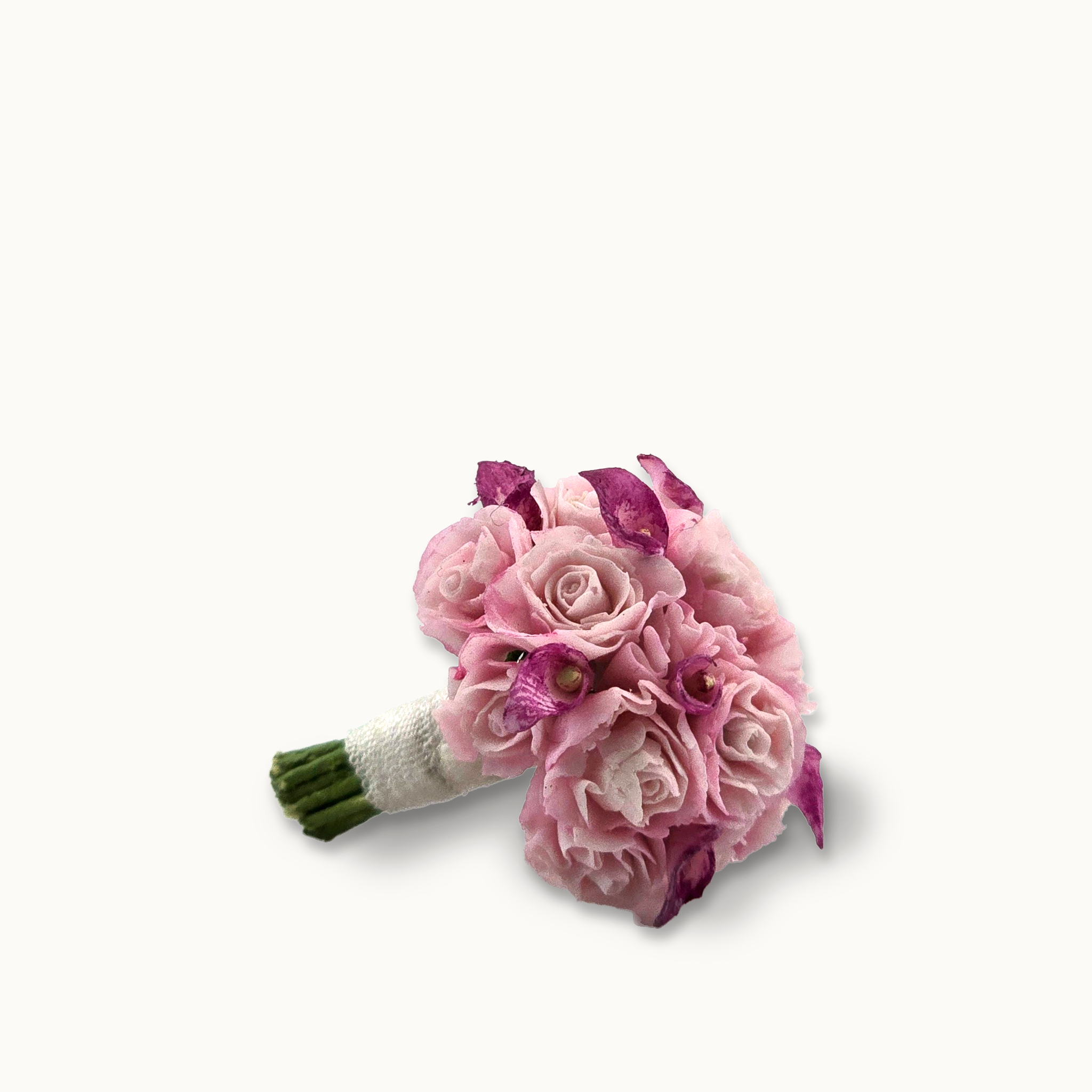Pretty Pink Rose & Calla Lily Bridal Floral Bouquet Romantic