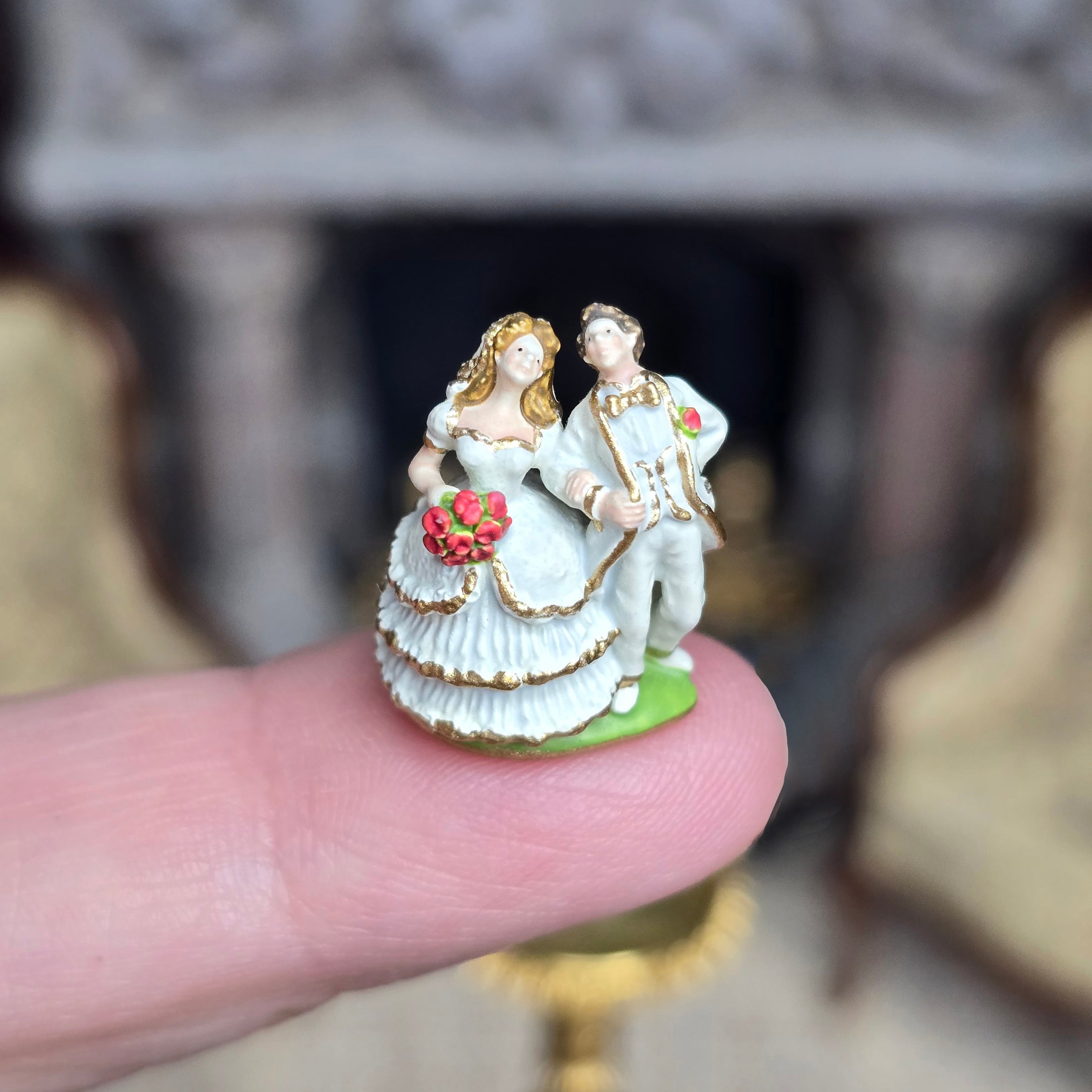 Randall Zadar Just Married Retired Bronze Micro Miniature Figurine 2009 #152