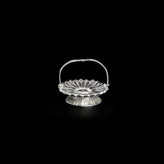 Dimitri Shevchenko Sterling Silver Footed Serving Basket Dollhouse Miniature