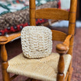 Load image into Gallery viewer, One-of-a-Kind Hand-Crocheted Square Decorative Pillow 1:12 Scale
