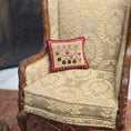 Load image into Gallery viewer, Sharon Garmize Floral Square Micro Petit-Point Pillow with Silk Back

