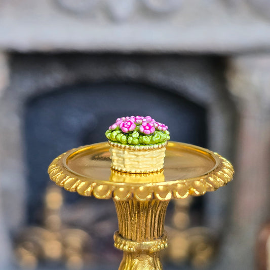Randall Zadar Summer’s Bouquet Bronze Micro Flower Basket Figurine 1998