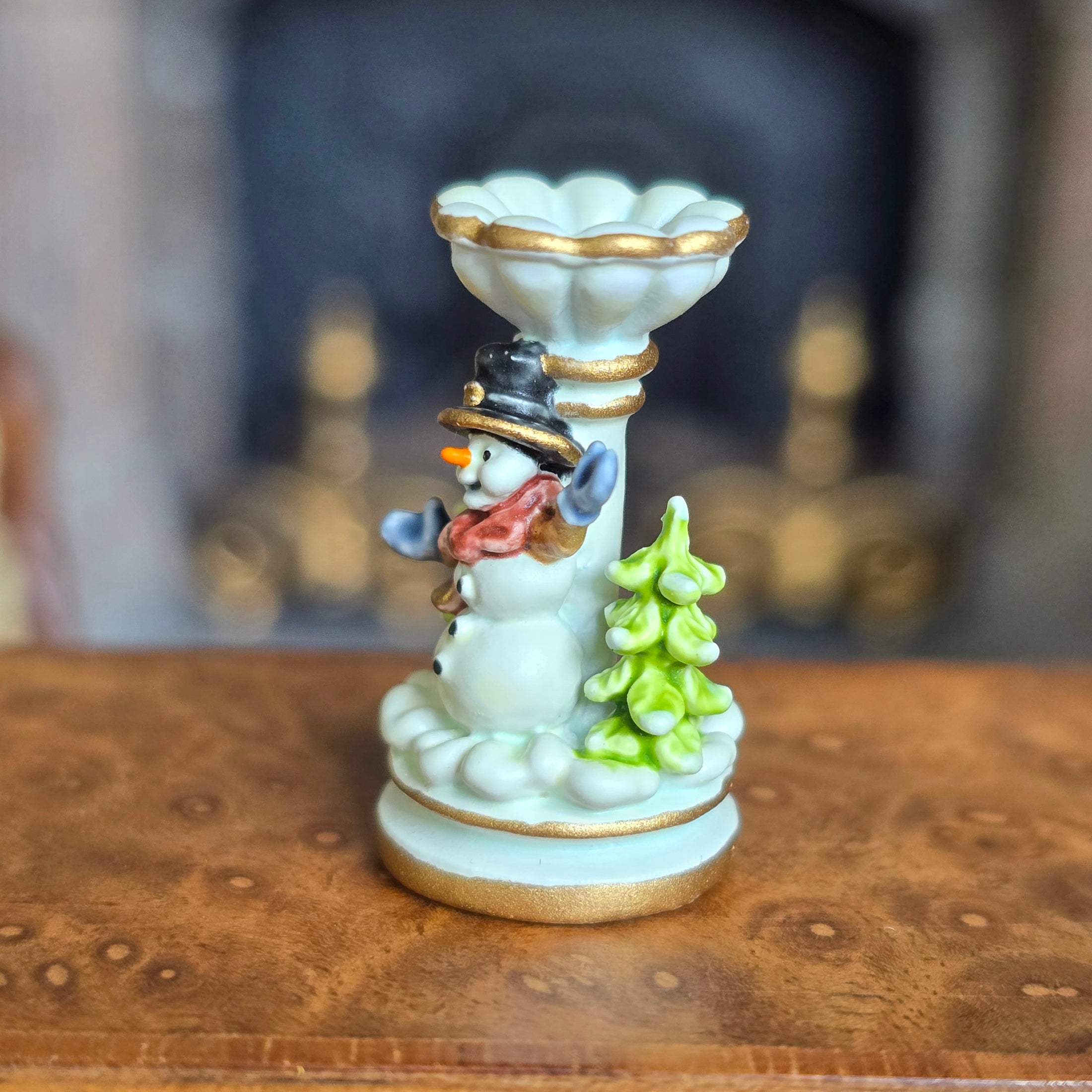 Randall Zadar Snowman Vase Bronze Christmas Figurine Retired 2015 #231