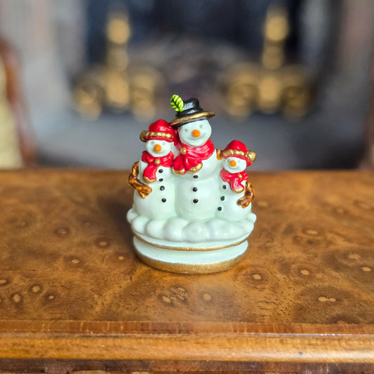 Randall Zadar Snowman Family Bronze Christmas Figurine Retired 2001 #65