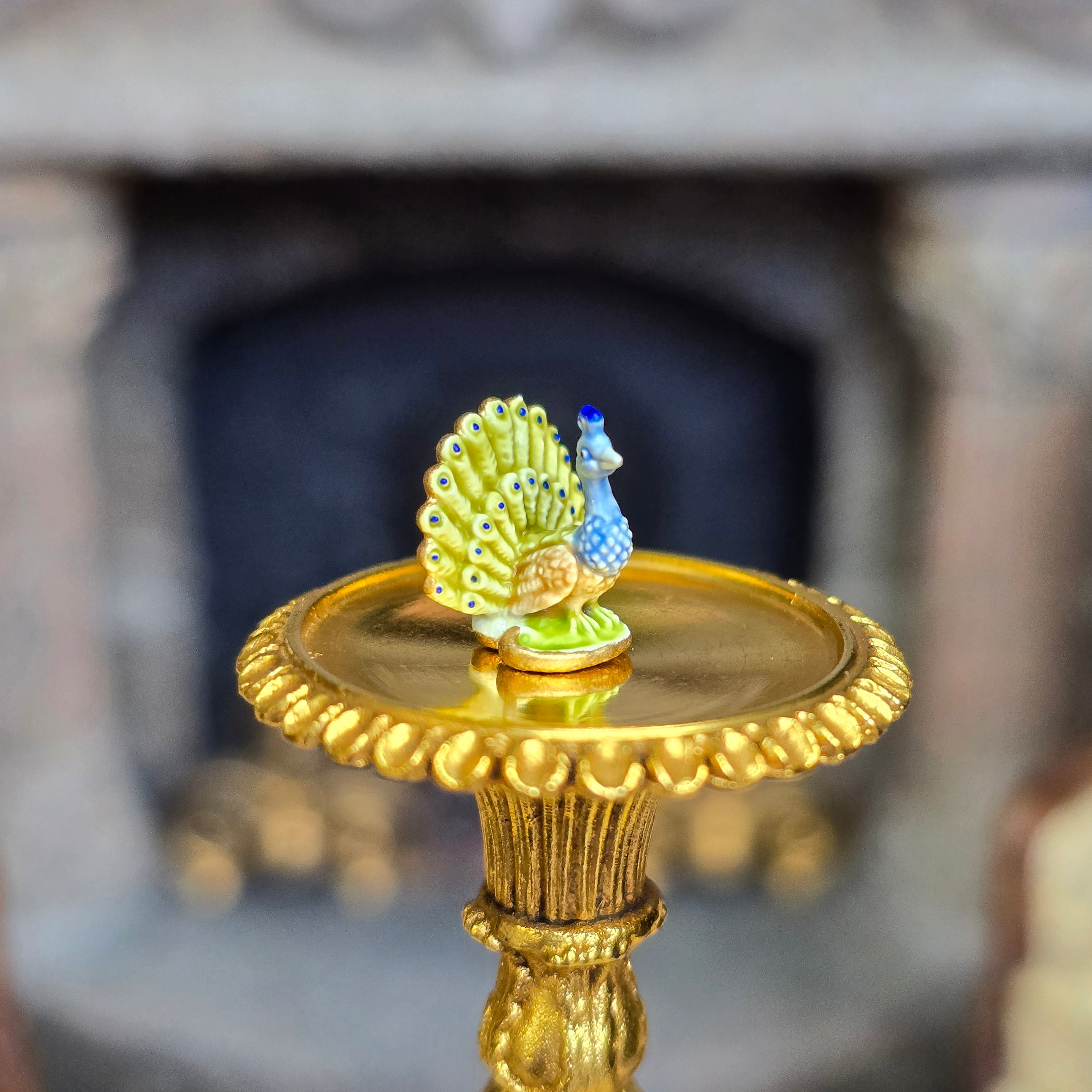 Randall Zadar Meissen Style Peacock Micro Bronze Figurine Retired 2015