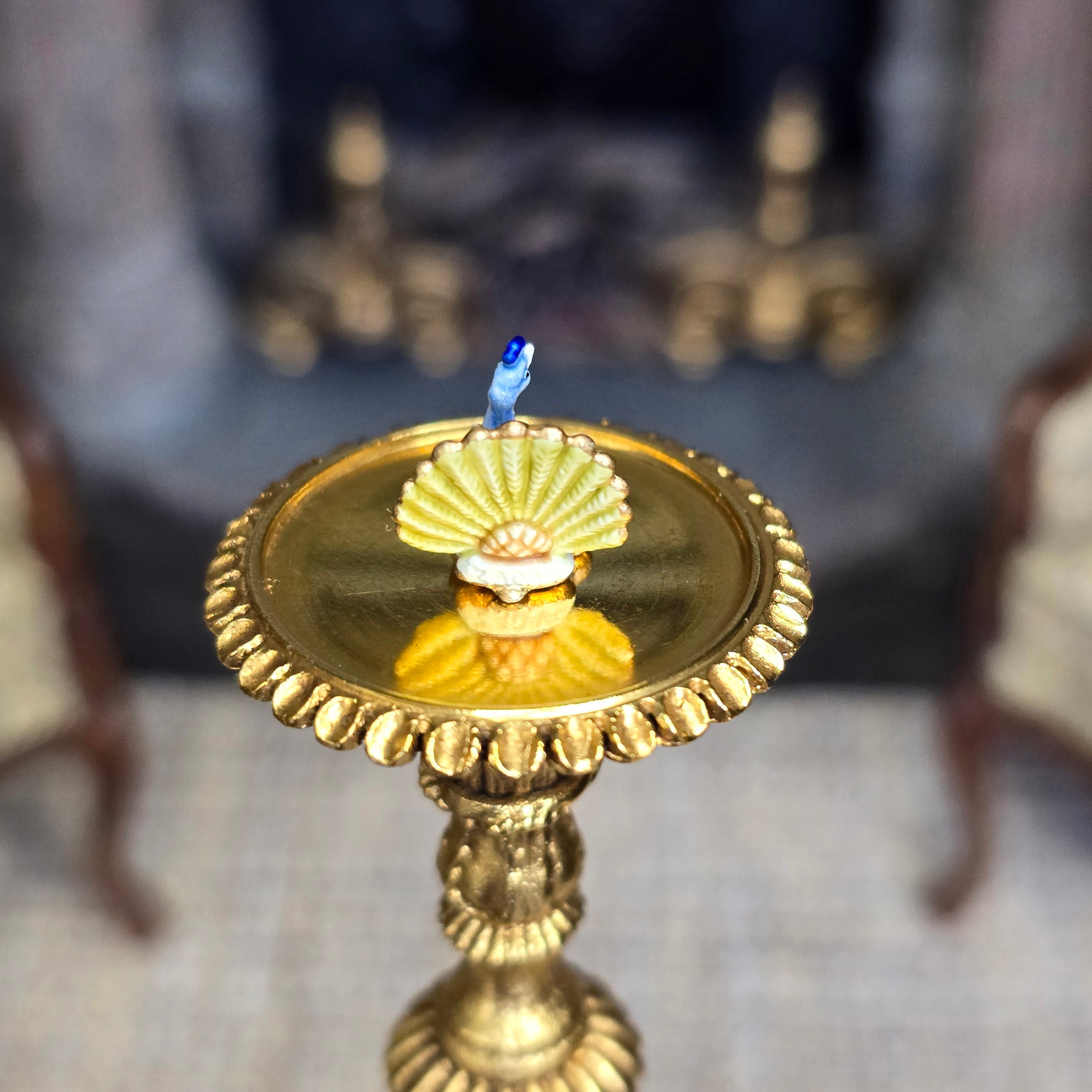 Randall Zadar Meissen Style Peacock Micro Bronze Figurine Retired 2015