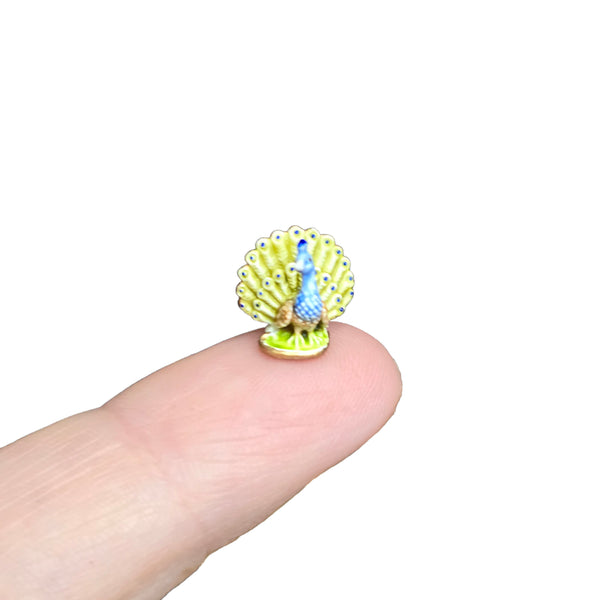 Randall Zadar Meissen Style Peacock Micro Bronze Figurine Retired 2015