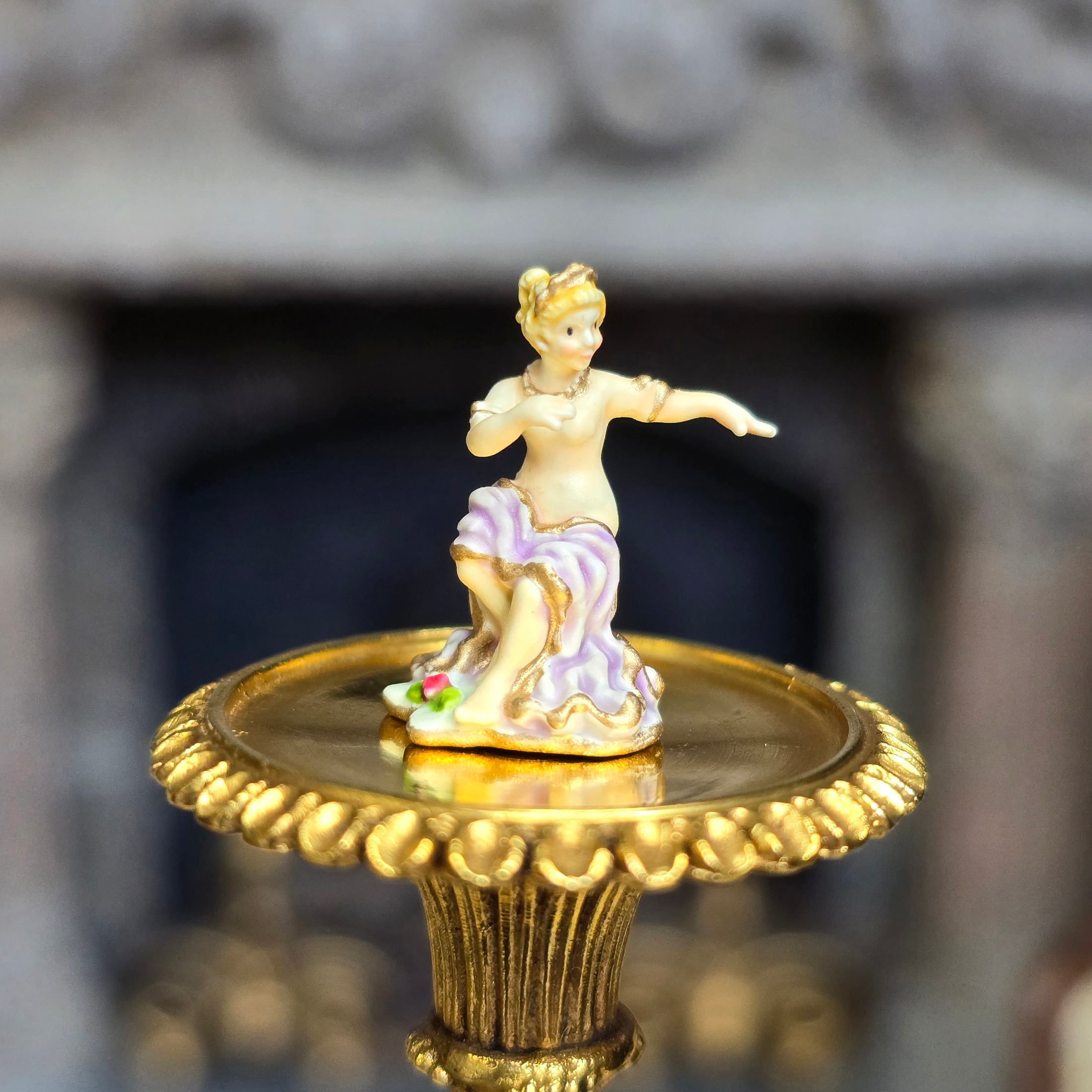 Randall Zadar Lady Meissen Style Bronze Micro Figurine Retired 2015