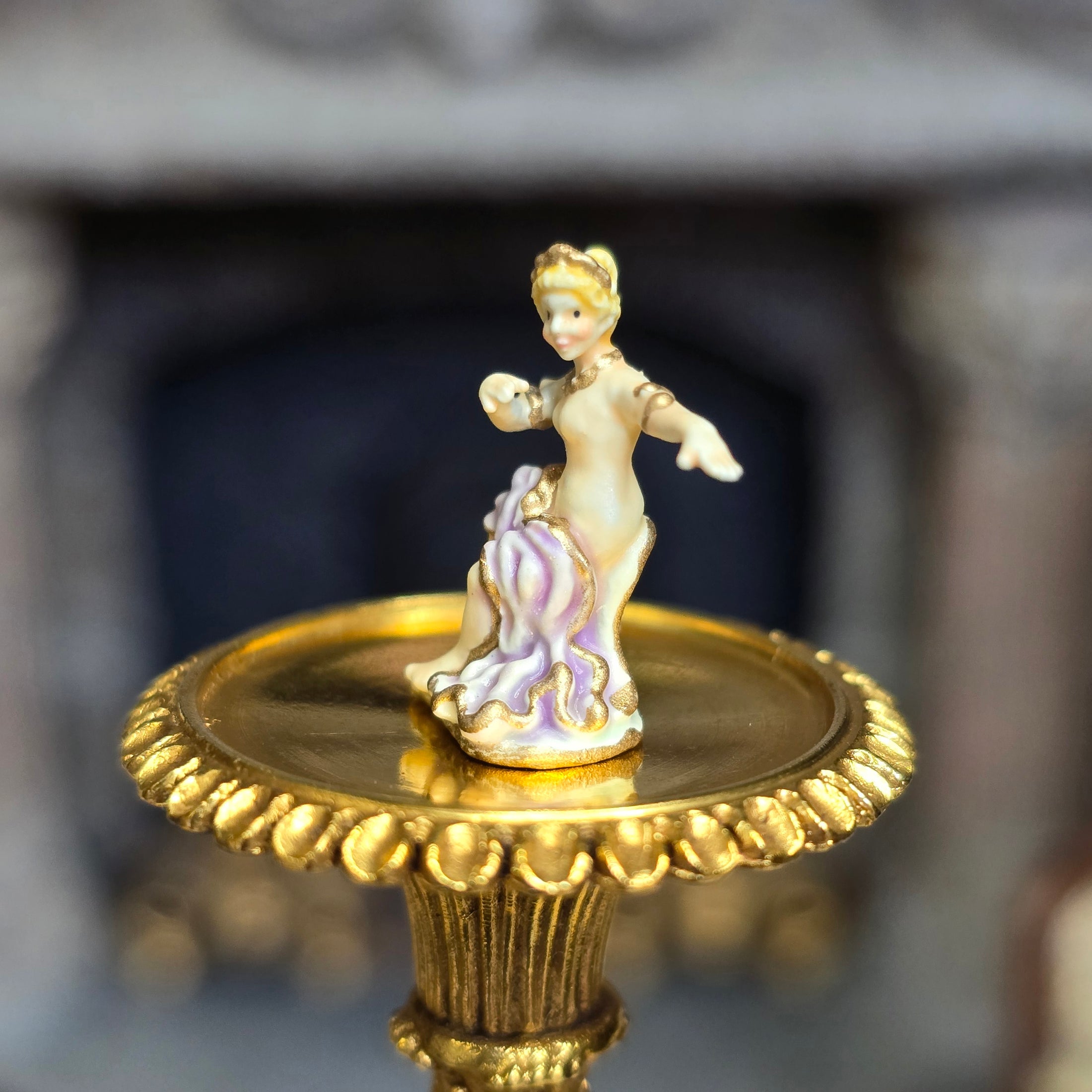 Randall Zadar Lady Meissen Style Bronze Micro Figurine Retired 2015