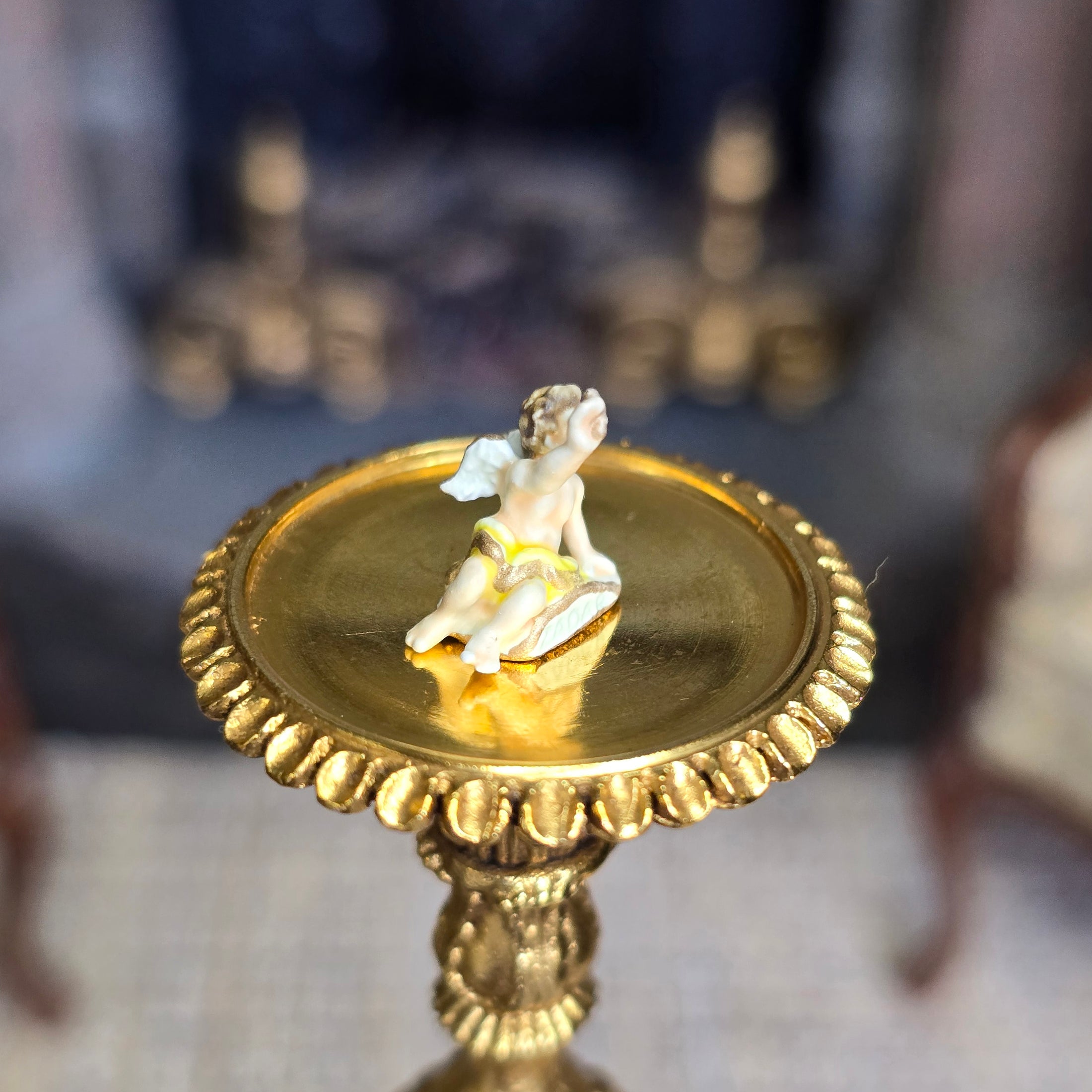 Randall Zadar 'Cupid with Jewelry' Micro Bronze Figurine Retired 2015