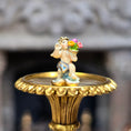 Load image into Gallery viewer, Randall Zadar 'Cupid with Flowers' Micro Bronze Figurine Retired 2015
