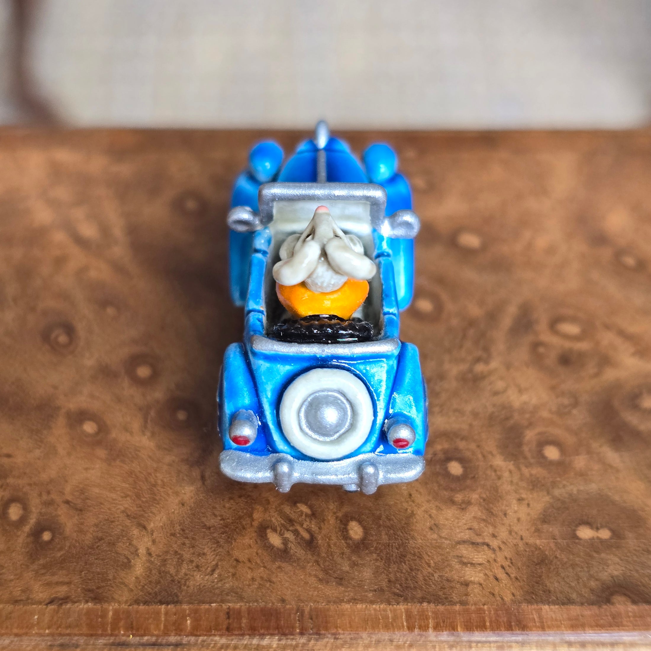 Randall Zadar Cool Little Cars #3 Mouse Car Bronze Figurine Retired 2006 Blue
