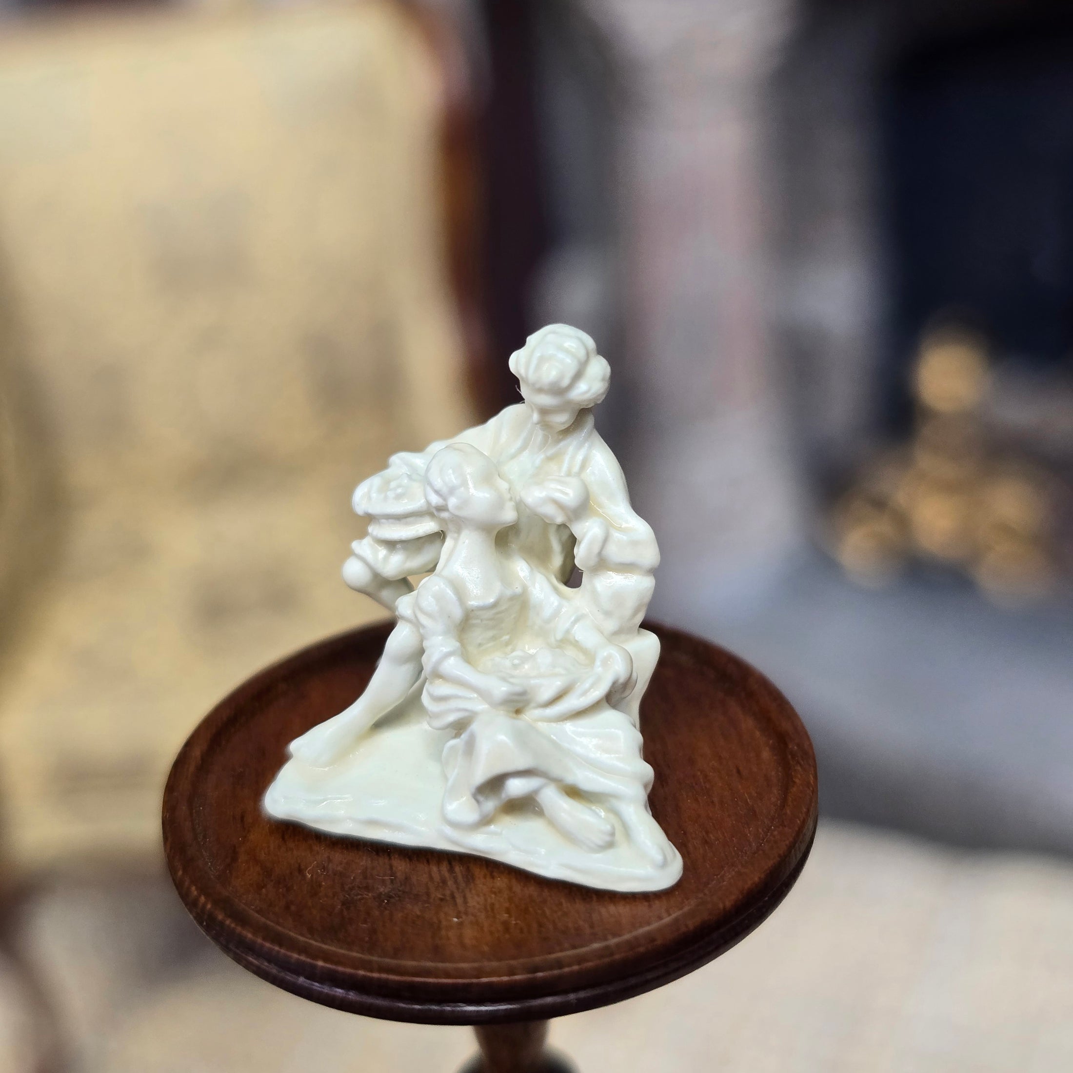 Randall Zadar Grape Eaters Retired White Bronze Micro Miniature Figurine 1995 #17