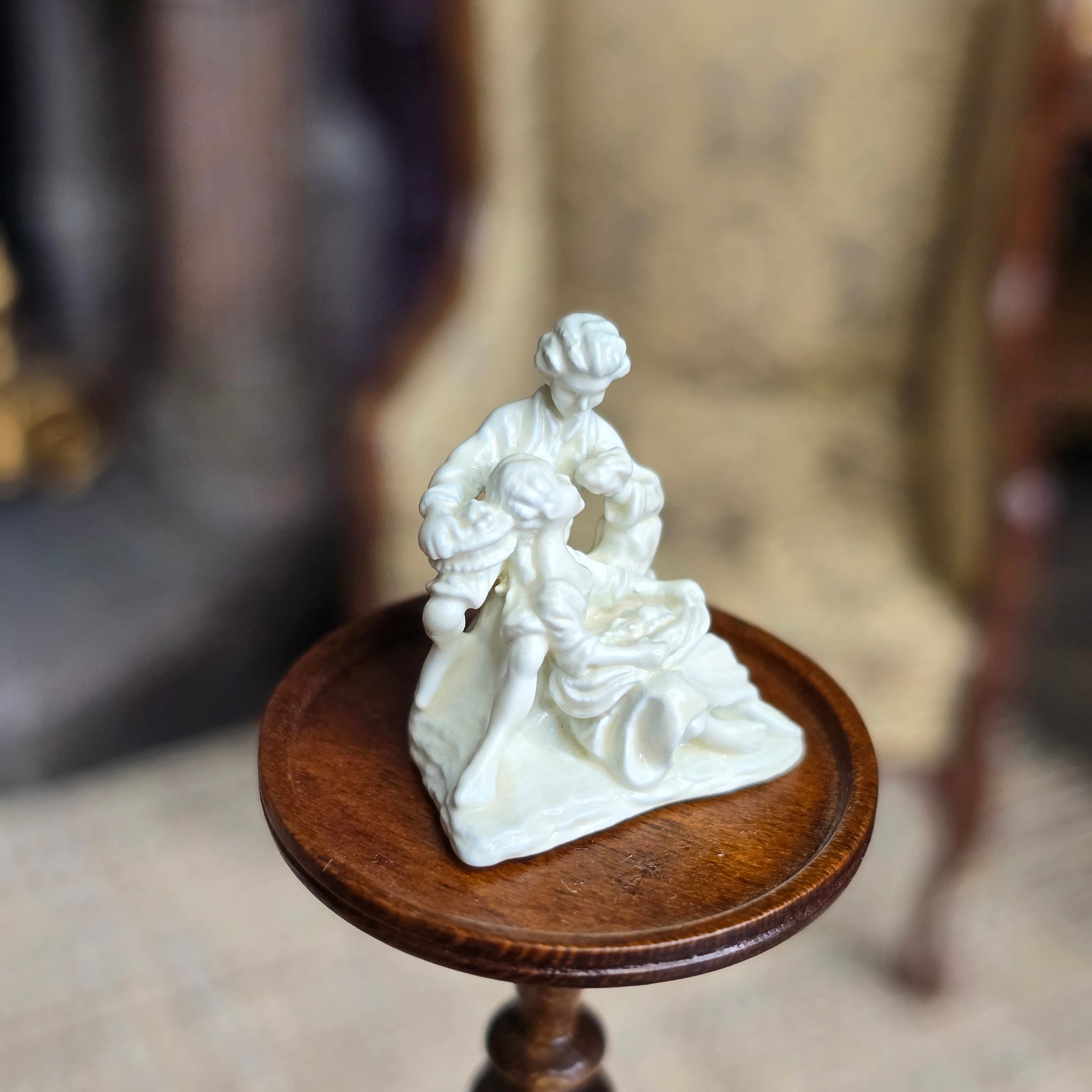 Randall Zadar Grape Eaters Retired White Bronze Micro Miniature Figurine 1995 #17