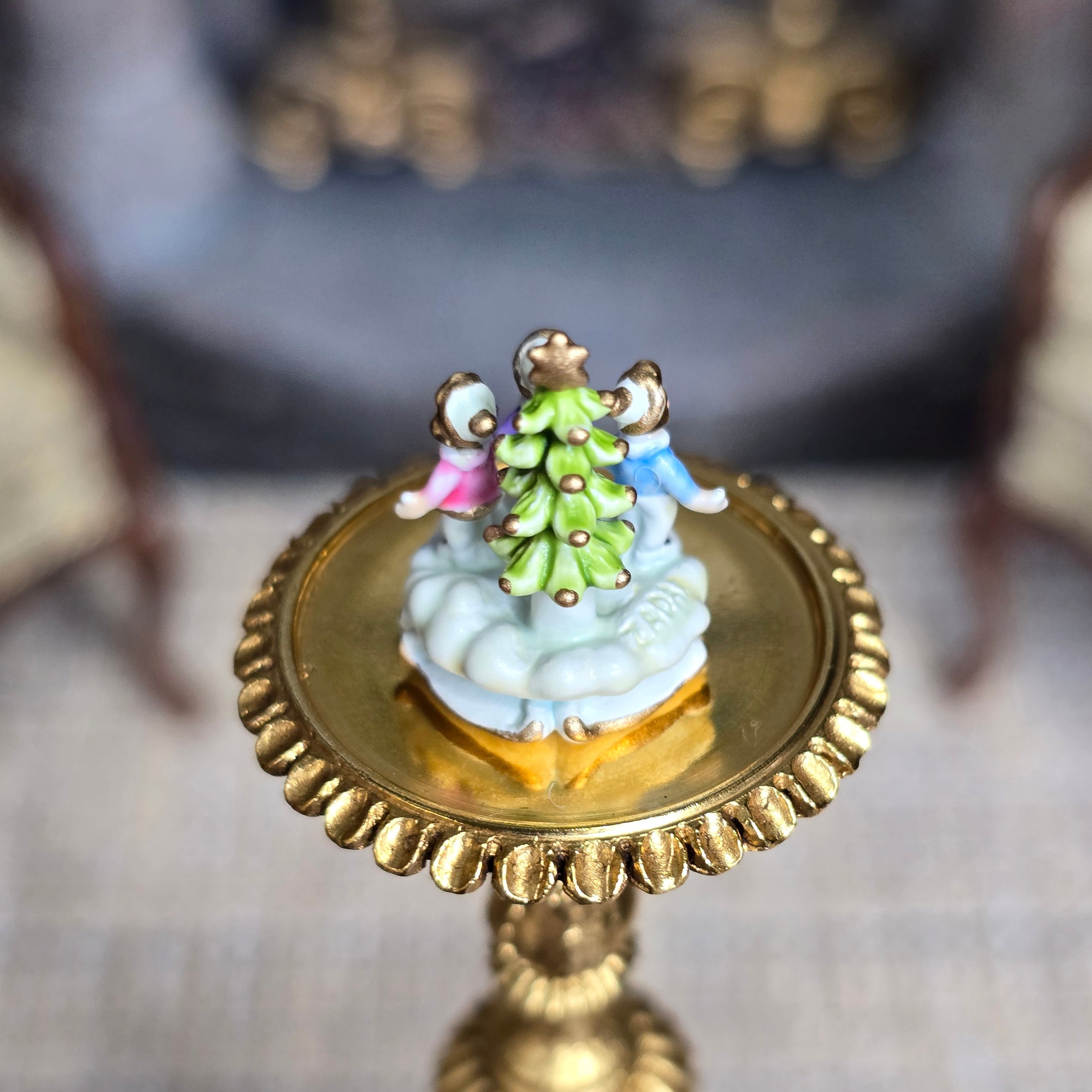 Randall Zadar Carolers Retired Bronze Micro Miniature Figurine 2015 #232