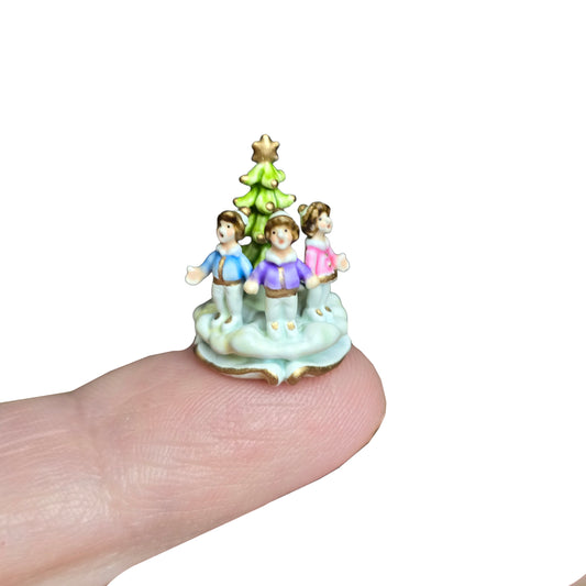 Randall Zadar Carolers Retired Bronze Micro Miniature Figurine 2015 #232