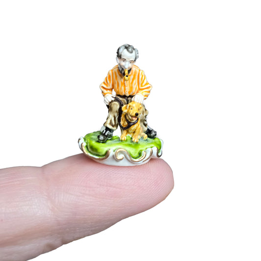 Randall Zadar Man’s Best Friend Retired Bronze Micro Miniature Figurine 2001 #60