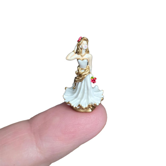 Randall Zadar High Society III Retired Bronze Micro Miniature White Dress 2001 #52