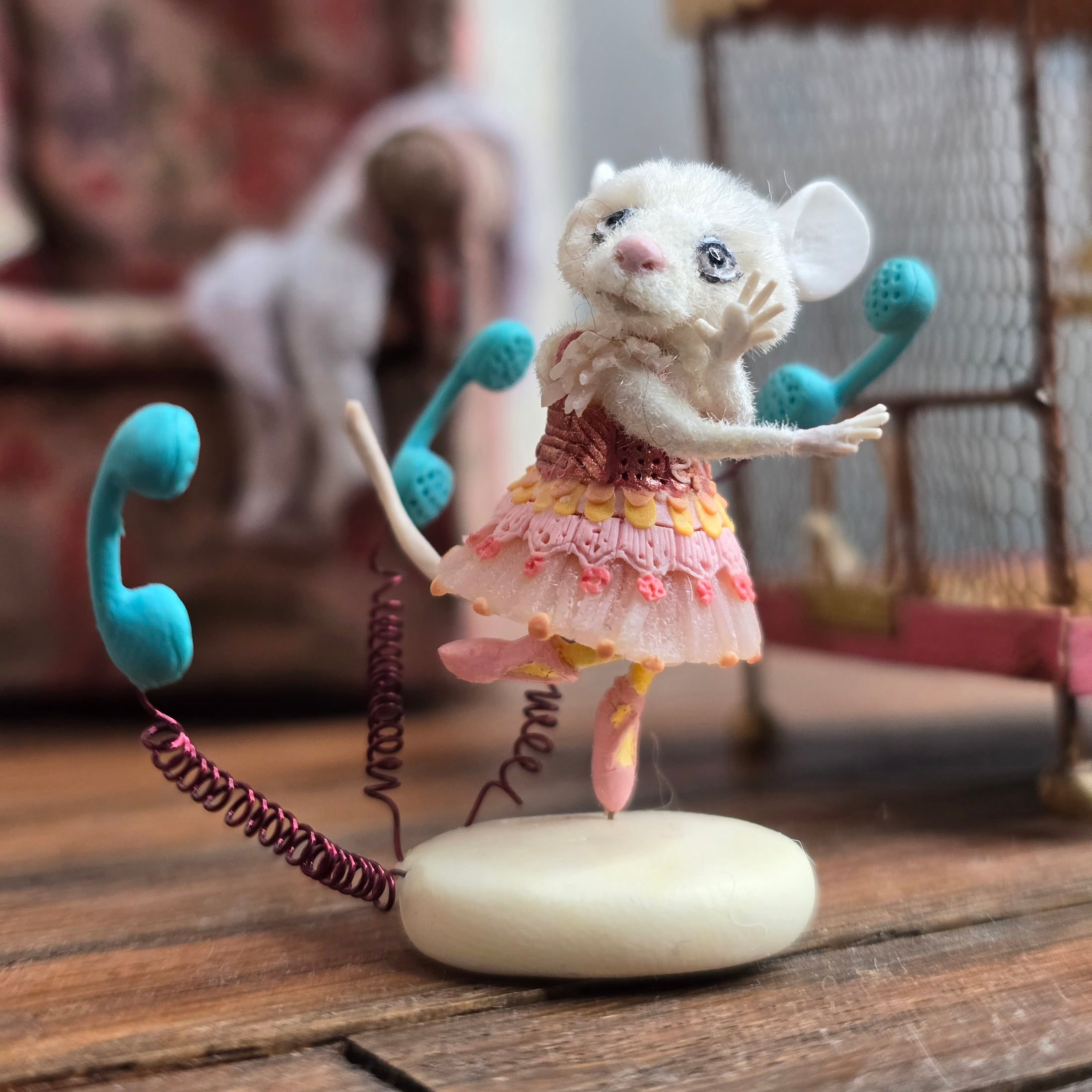 Aleah Klay “Miniature Mouse Dancer” Phone Series OOAK 2015
