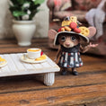 Load image into Gallery viewer, Aleah Klay Cheese Hat Fashionista Mouse OOAK Miniature c.2014
