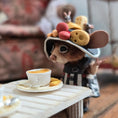 Load image into Gallery viewer, Aleah Klay Cheese Hat Fashionista Mouse OOAK Miniature c.2014
