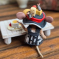 Load image into Gallery viewer, Aleah Klay Cheese Hat Fashionista Mouse OOAK Miniature c.2014
