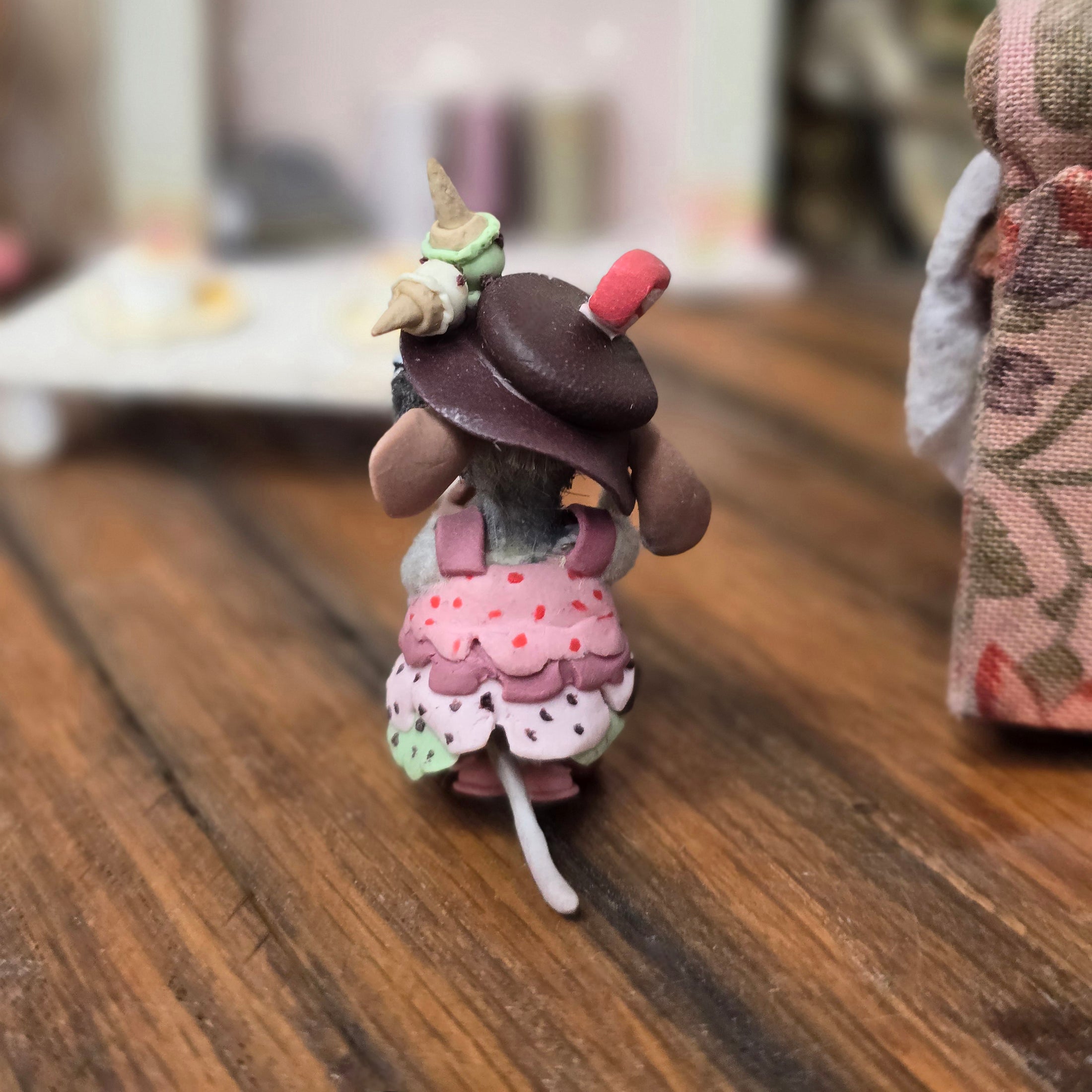 Aleah Klay “Miniature Mouse with Ice Cream & Cake Dress and Hat” OOAK 2014