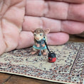 Load image into Gallery viewer, Aleah Klay Housekeeping Mouse with Vacuum OOAK 2012
