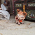 Load image into Gallery viewer, Aleah Klay Whimsical Spotted Hug Bear Cub OOAK 2016 Hand Sculpted
