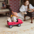Load image into Gallery viewer, Aleah Klay “Miniature Mouse Driving Red Car with Teddy Bears” OOAK 2012
