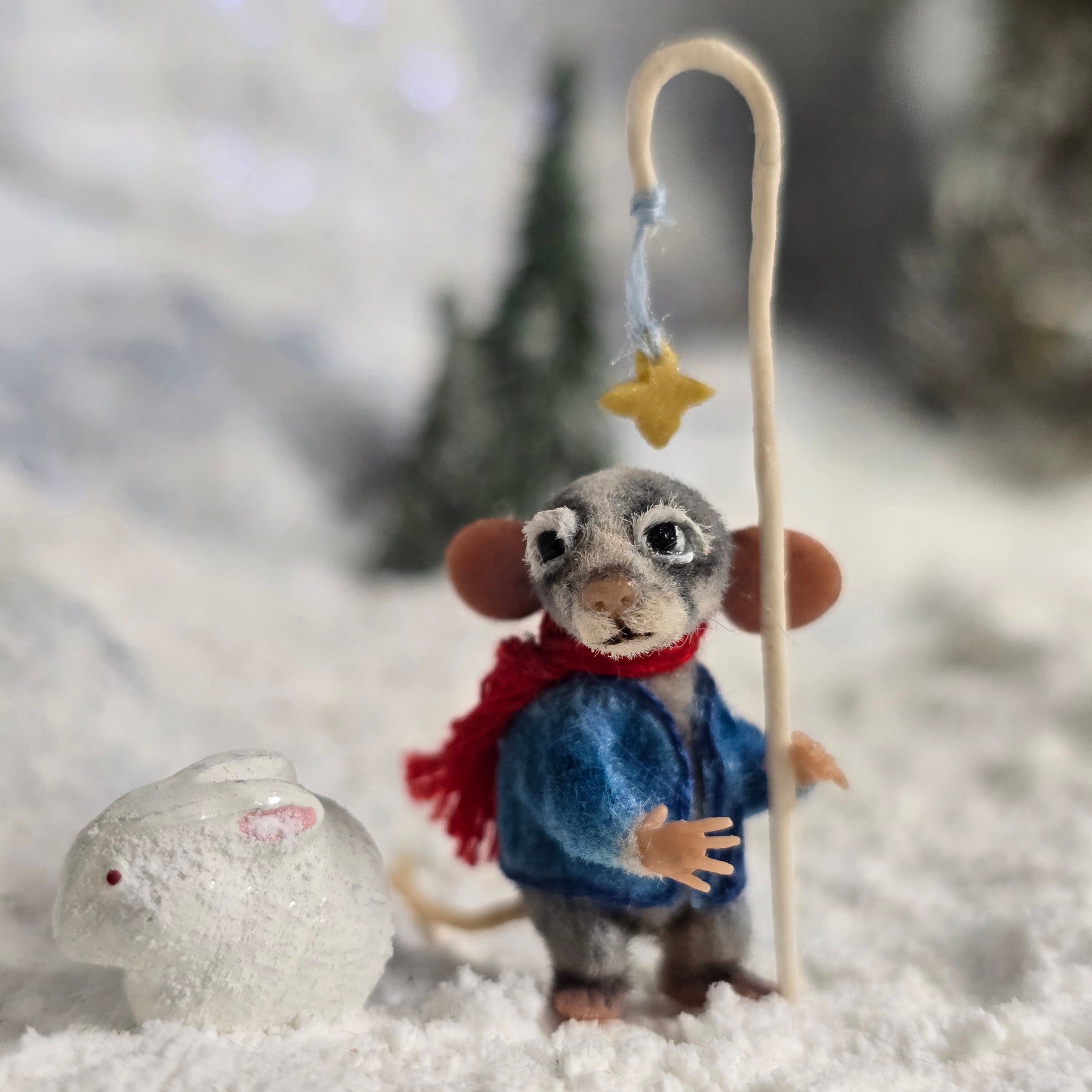 Aleah Klay “Shepherd Mouse with Star Crook” OOAK 2012
