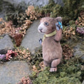 Load image into Gallery viewer, Aleah Klay Brown Bear with Blue Butterfly OOAK Miniature 2013
