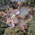 Load image into Gallery viewer, Aleah Klay Brown Bear with Blue Butterfly OOAK Miniature 2013
