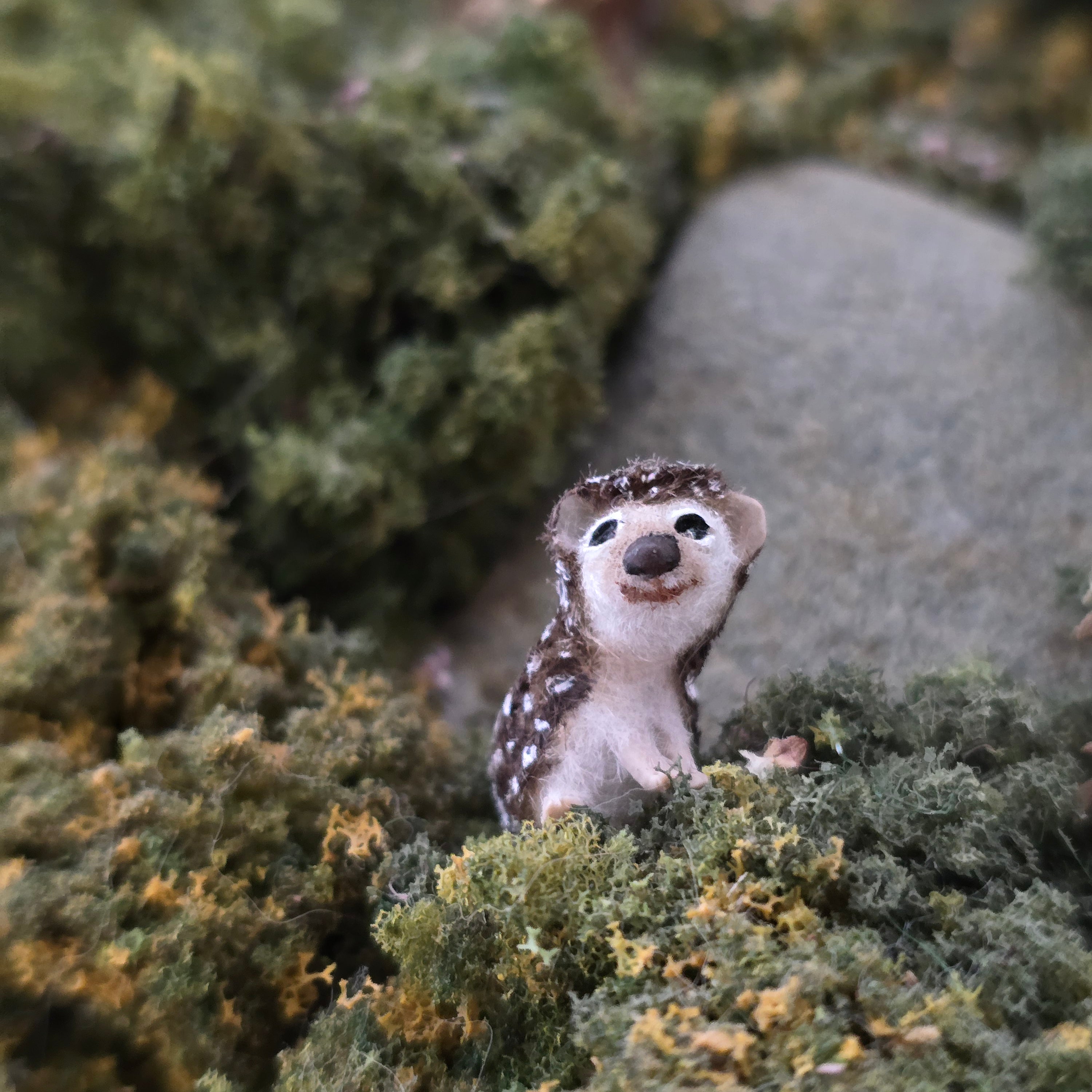 Aleah Klay Tiny Hedgehog OOAK Miniature c.2014