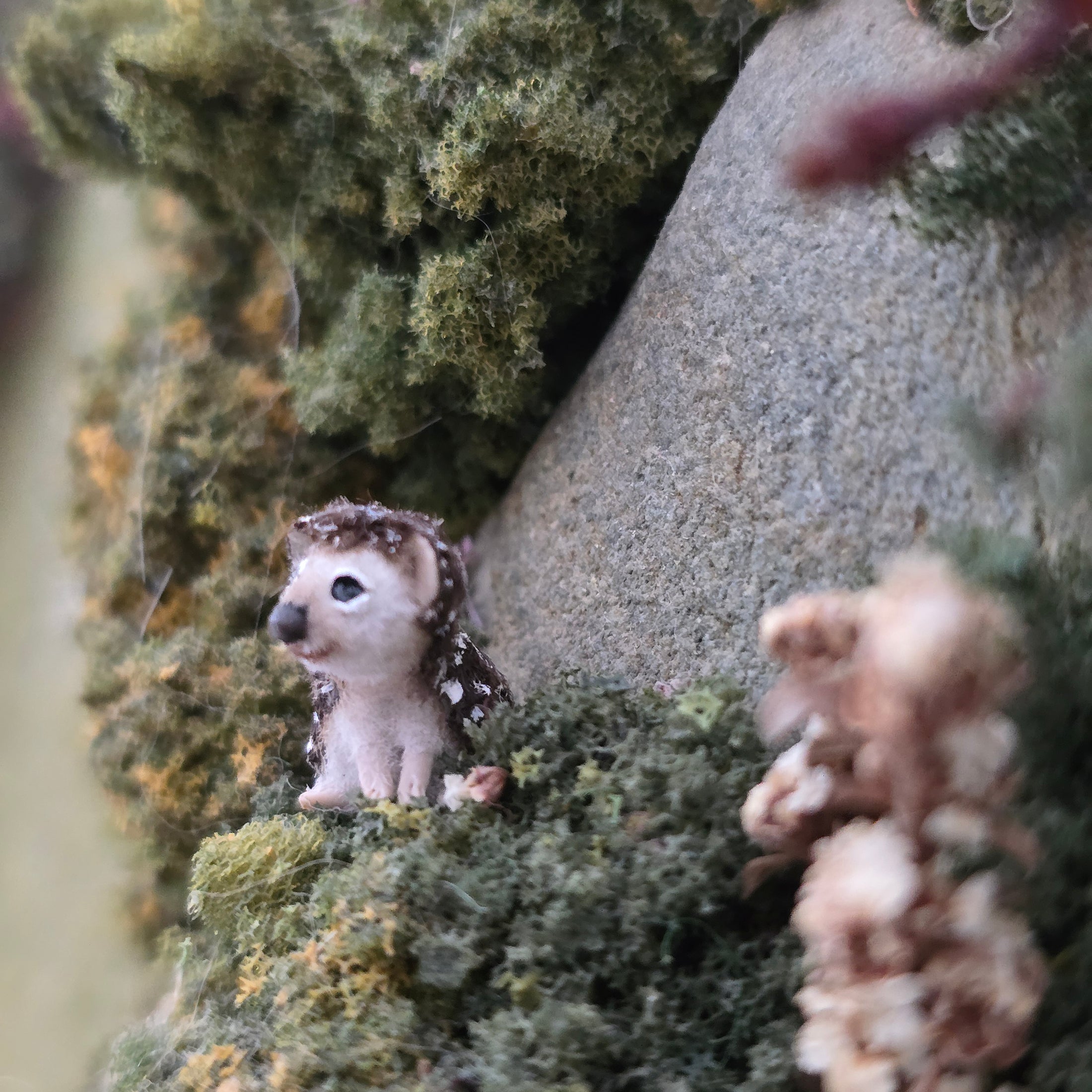 Aleah Klay Tiny Hedgehog OOAK Miniature c.2014