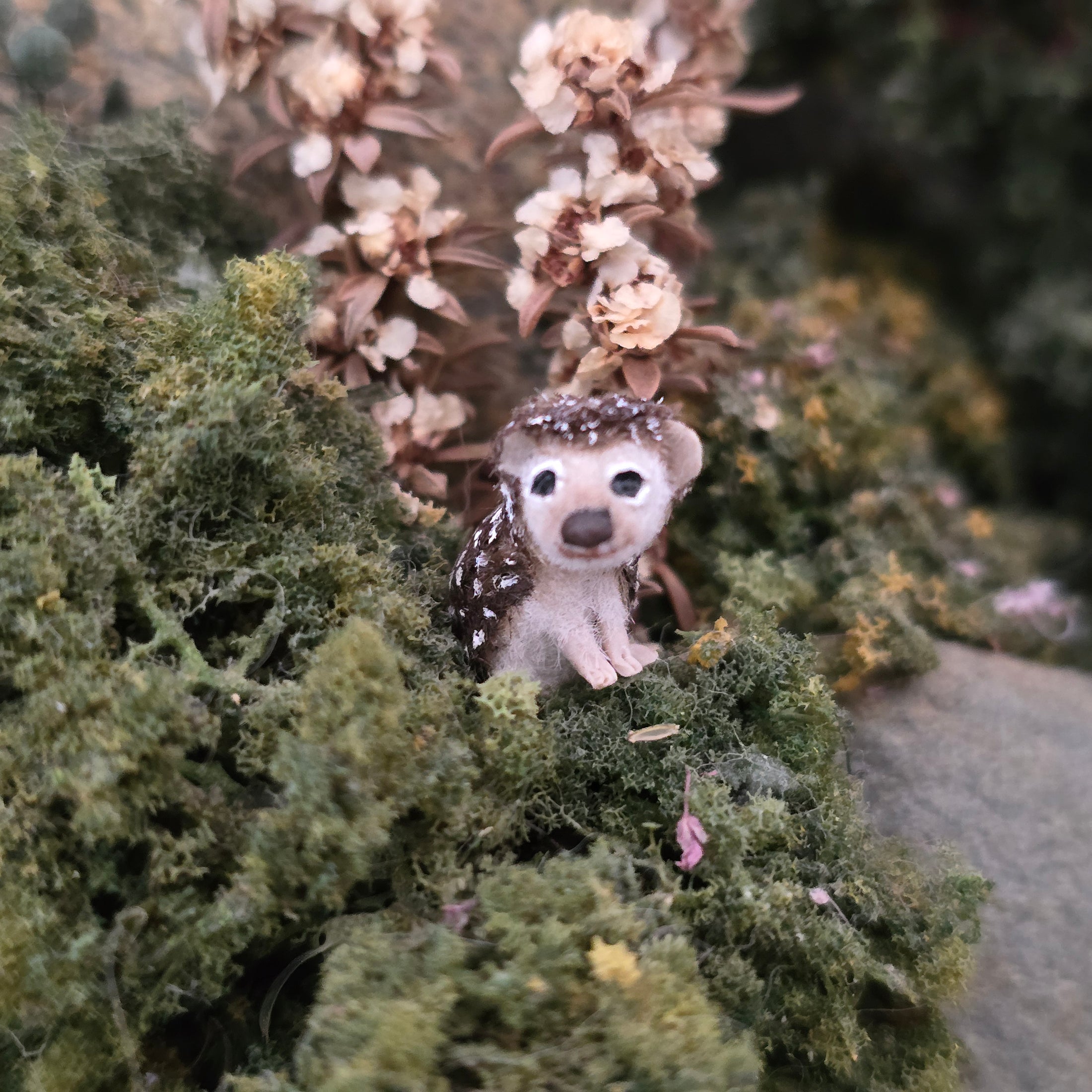 Aleah Klay Tiny Hedgehog OOAK Miniature c.2014